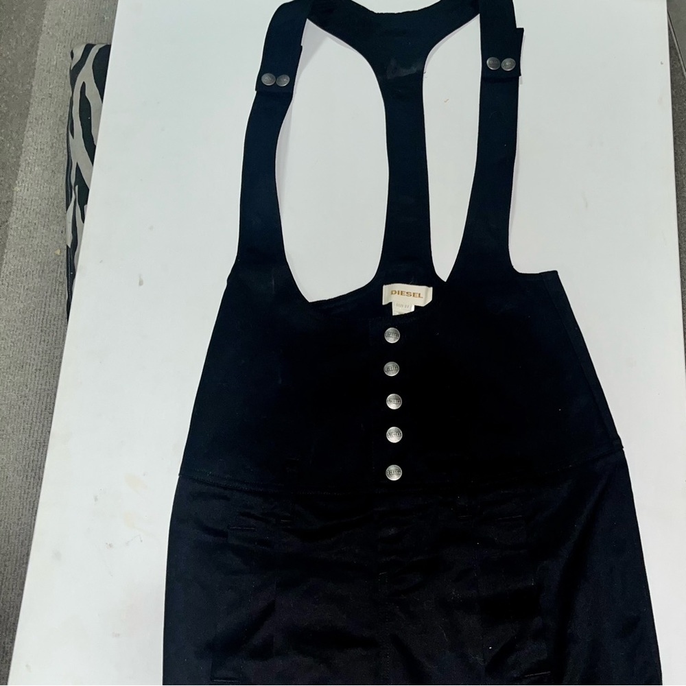 Diesel overall mini dress